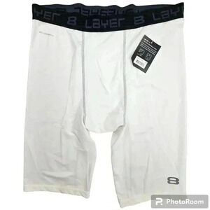 Layer 8 Kwick- Cool Kwick-Dry L8 Performance 11 long shorts white# L11318 Large